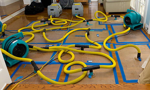 Water damage restoration process in St George, KS